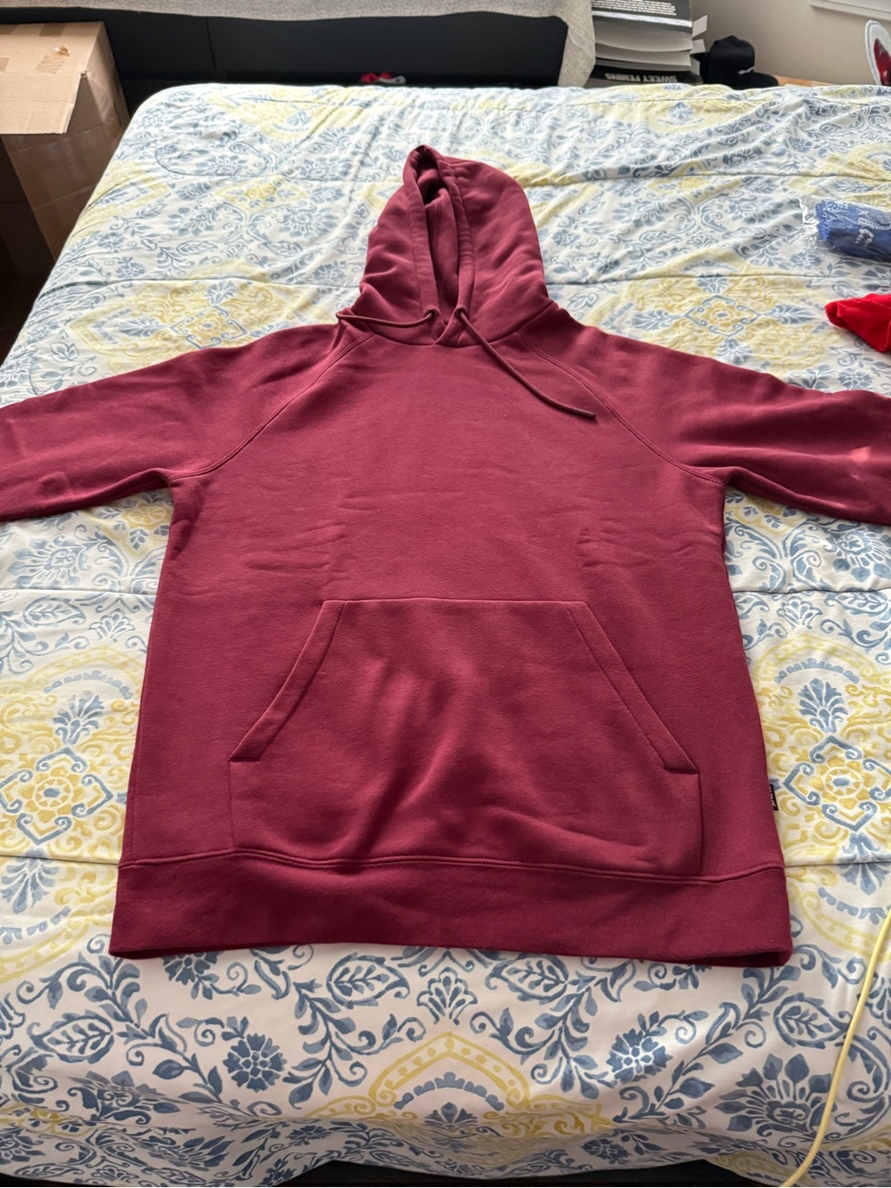 CSG Men's Fleece Hoodie in Maroon - Casual Pullover